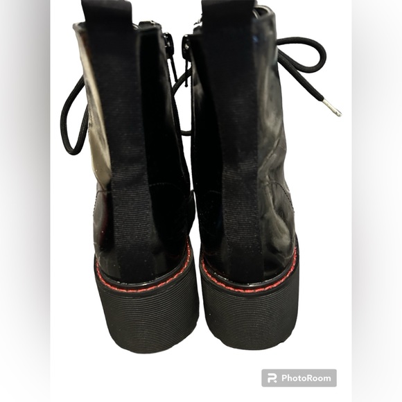 Steve Madden Cool Planet black patent leather Kreed platform Boots size 6 - Picture 3 of 8